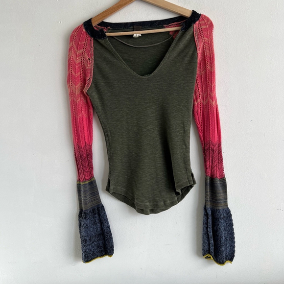 We The Free Tops - Women's We The Free Top Size S Green Long Sleeve